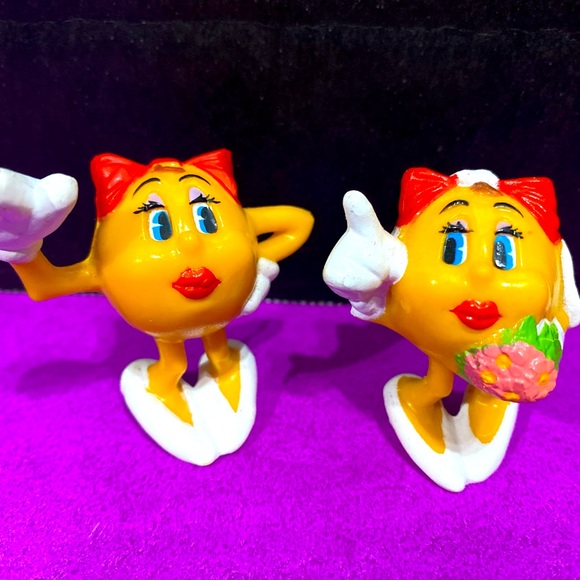 PAC-MAN VINTAGE 1982 THE OFFICIAL MS. PAC-MAN COLLECTABLE ARCADE PVC FIGURES (2) - Picture 3 of 12